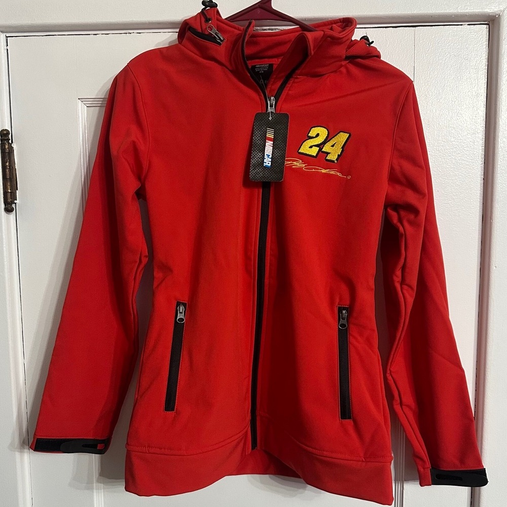 Hendrick Motorsports NASCAR Jacket‎ XS Full Zip Hoodie Red Jeff Gordon #24 NWT